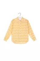 Sunny yellow fern print shirt  image