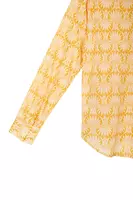 Camicia giallo sole con stampa felce image