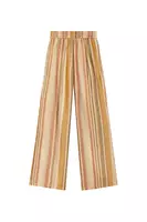 Golden striped trousers  image