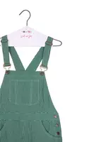 Emerald green striped dungarees  image