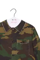 Oversized camouflage print jacket  image
