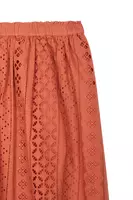 Terracotta broderie anglaise skirt  image