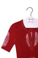 Maglione a coste tie dye rosso melograno image