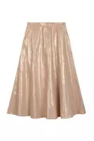 Metallic linen maxi skirt  image