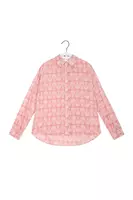 Rose pink fern print shirt  image