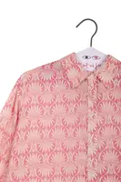 Camicia rosa con stampa felce image