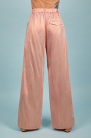 Rose Gold lamé palazzo trousers image