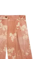 Pantaloni con stampa floreale rosa cipria image