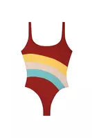 Cinnamon striped swimsuit  image