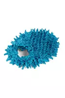 Bright aqua spiky shibori bag image