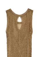 Antique Gold Open Knit Tank Dress  image