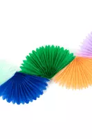 Rainbow Honeycomb Fan Garland image