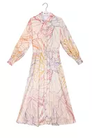 Multicoloured Abstract Floral Shirtdress  image