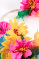 Multicoloured Floral Paper Garland  image