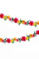 Multicoloured Floral Paper Garland  image
