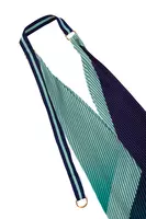 Borsa plissettata colourblock blu e turchese image