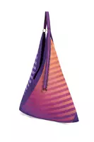 Grape ombré stripe pleated bag image