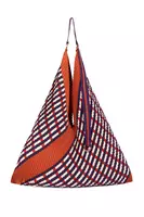 Terracotta and grape pleated bag  image