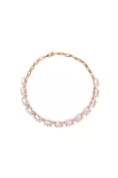 Blush pink rectangular sparkly necklace image