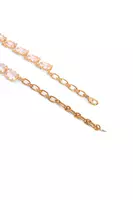 Blush pink rectangular sparkly necklace image