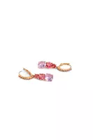 Berry toned drop sparkly earrings image