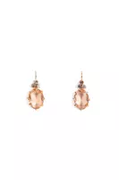 Pale peach sparkly drop earrings  image