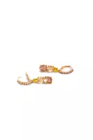 Honey toned drop sparkly earrings image
