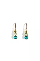 Aqua toned drop sparkly earrings image