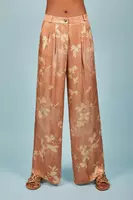 Dusty rose floral print trousers  image