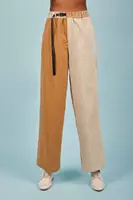 Tawny Brown and Beige Mixed Striped Trousers  image