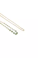 Chain necklace with pale green beads  image