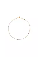 Chocker necklace with soft multicolour beads image