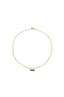 Collana chocker con perline blu cobalto image