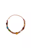 Sparkly multicoloured chain necklace  image