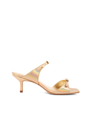 Iridescent gold snakeskin pattern sandals image