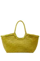 Mustard Woven Leather Tote Bag  image