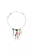 Multicoloured sparkly fringe necklace  image
