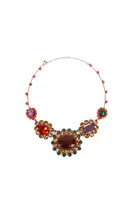 Statement jewel tone necklace  image