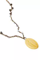 Lemon Yellow Madonna Charm Necklace image