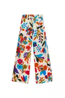 Pantaloni con stampa floreale tropicale astratta image