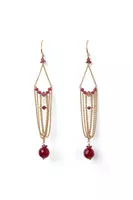 Bordeaux Chain pendant earrings  image