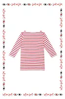 Je m'en fous bespoke marinière with red and white stripes   image