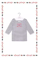 Chocolate S** M******** marinière with Navy and white stripes   image