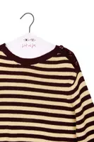 Lemon sorbet and aubergine striped sweater  image