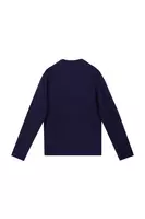 Maglione a coste blu navy con bottoni tondi image