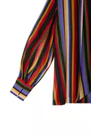 Jewel tone striped blouse  image