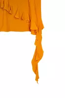 Saffron yellow camisole with ruffles  image