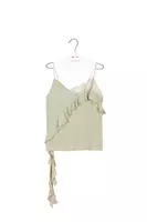 Sage green camisole with ruffles  image