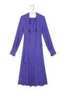 Periwinkle dress with neckline ties  image