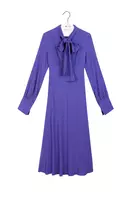 Periwinkle dress with neckline ties  image